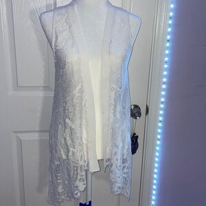 White lace shrug Christopher and banks